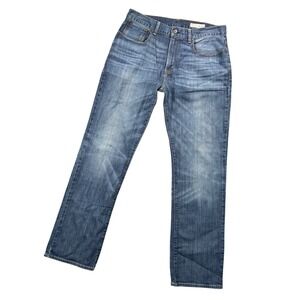 Cremieux Men's Straight Leg Jeans Blue Denim Premium Cotton Blend 34x32